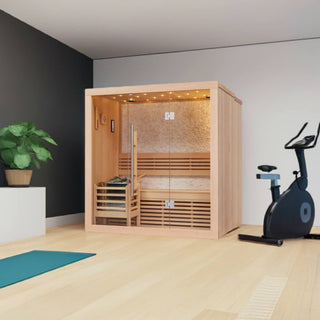 Westlake 3 Person Indoor Traditional Sauna, Electric Heater