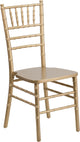 Hercules Series Wood Chiavari Chair, Gold, 15.75"x18"x36.25"