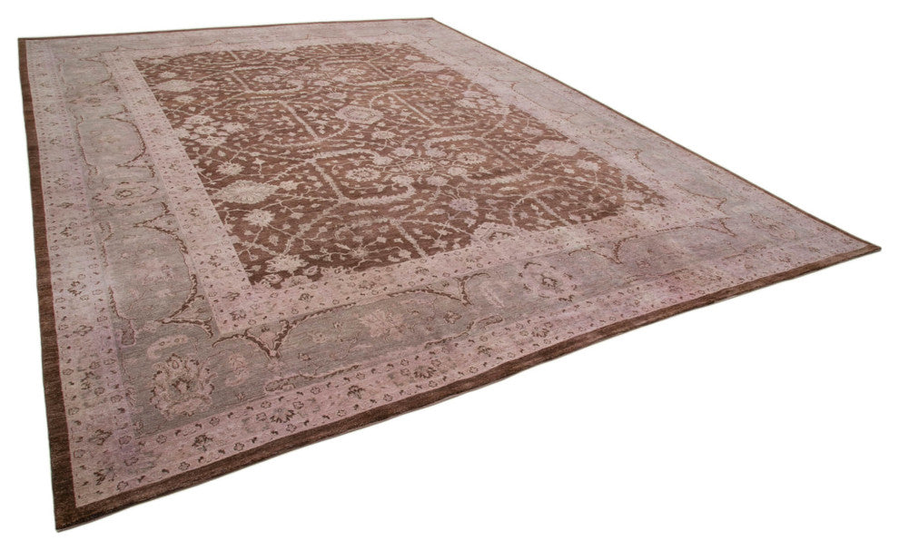 Rug N Carpet - Handmade Oriental 11' 11" x 14' 9" Large Oushak Area Rug