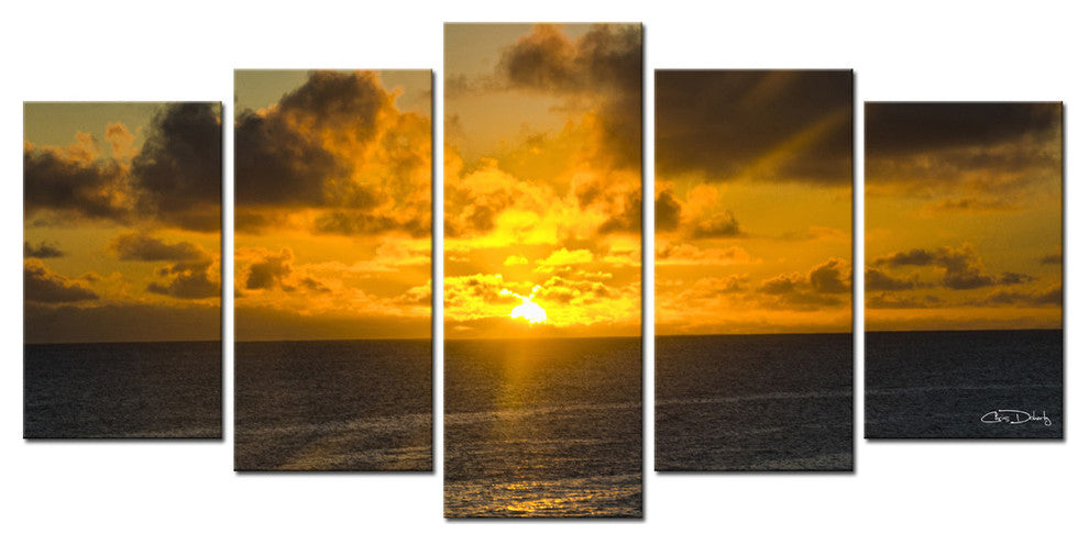 Ready2hangart Chris Doherty 'Niue Sunset' 5-piece Canvas Wall Art