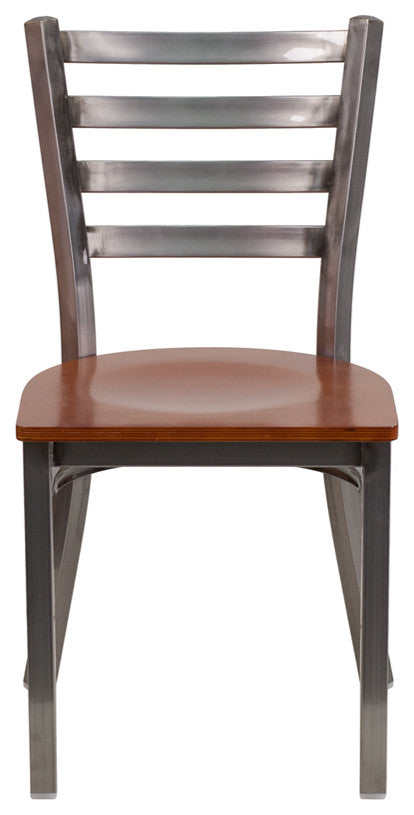 Clear Ladder Chair-Cherry Seat