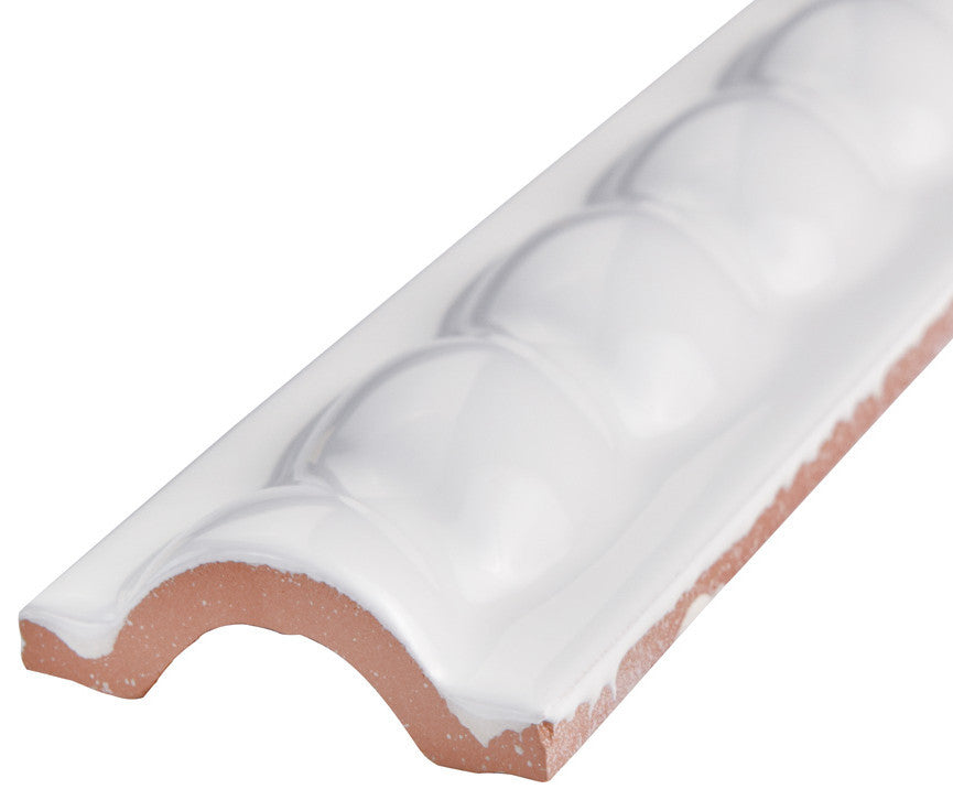 Trenza Grand Moldura Blanco Ceramic Wall Trim