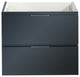 Valencia Wall Hung Bathroom Cabinet, Dark Slate Gray, 24"