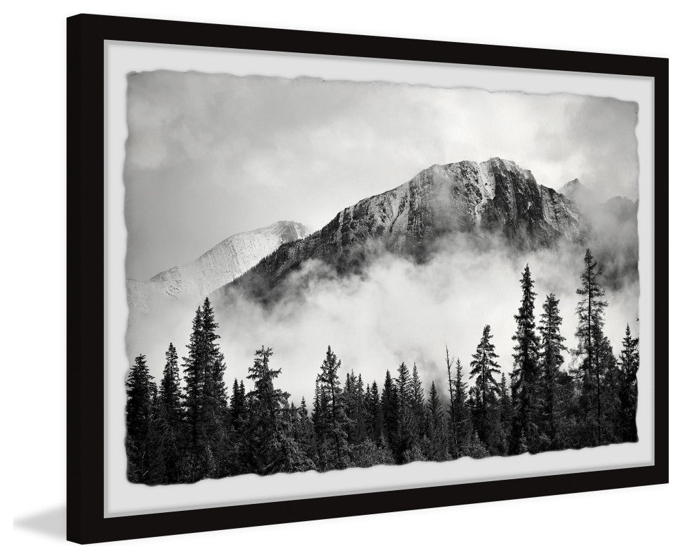 "Forest on Fog" Framed Painting Print, 18x12