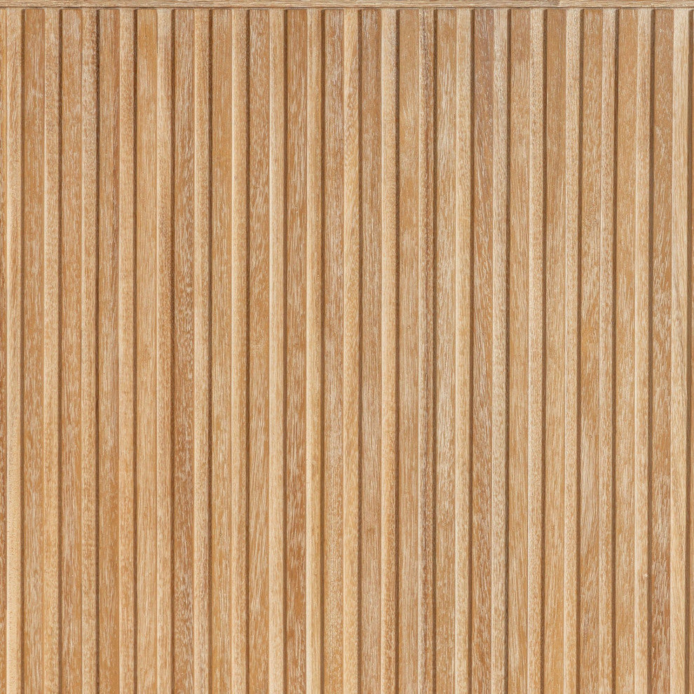 Modrest Mikala Modern Natural Oak Bed, Eastern King