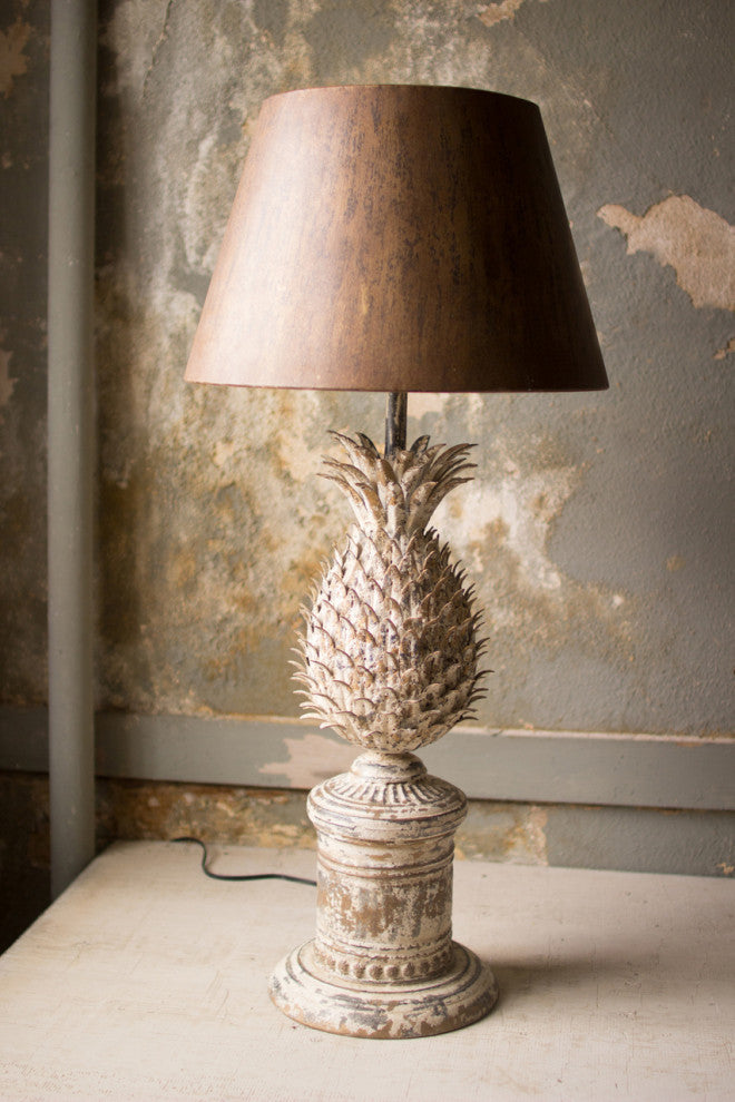 Kalalou Ccg1509 Metal Pineapple Table Lamp