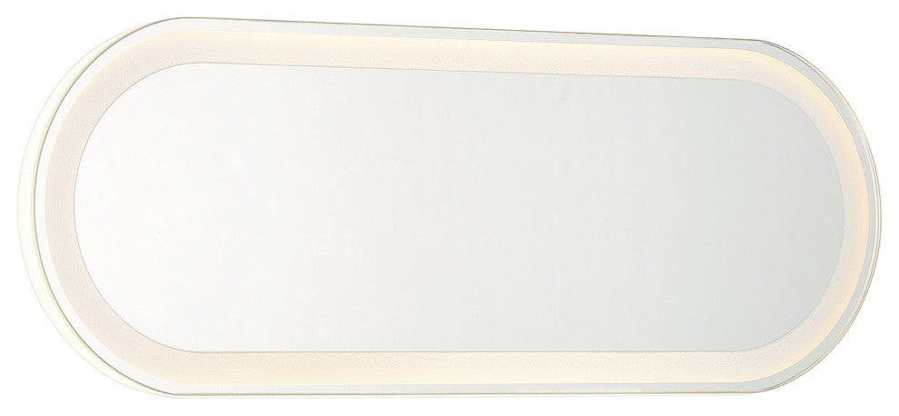 Minka Lavery 6119-0 18" W x 6-3/4" H Contemporary Oval Metal - White