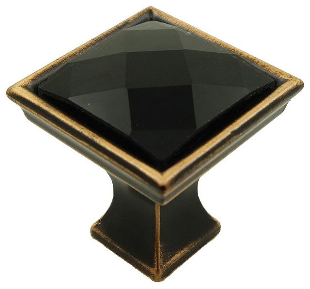 MultiFaceted Black Onyx Oil Rubbed Bronze Madison Classic Knob