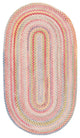 Capel Baby's Breath Pink 0450_510 Braided Rugs - 9' 2" X 13' 2" Oval