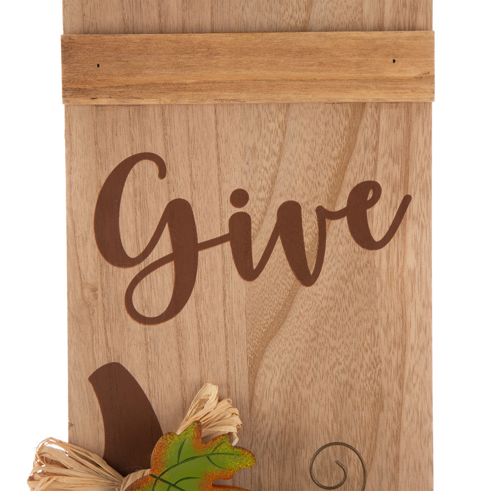 42" Thanksgiving Wooden Pumpkin Porch Sign
