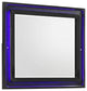 Benzara BM280369 Modern Mirror, Rectangular Wood Frame, Built, LED, Black