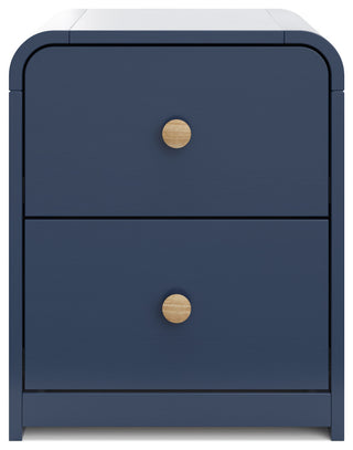 Storkcraft Next Santos 2-Drawer Nightstand, Midnight Blue With Natural
