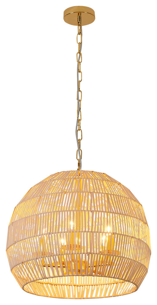 BETHEL INTERNATIONAL MIA12C20W 5-Light Chandelier, Natural White
