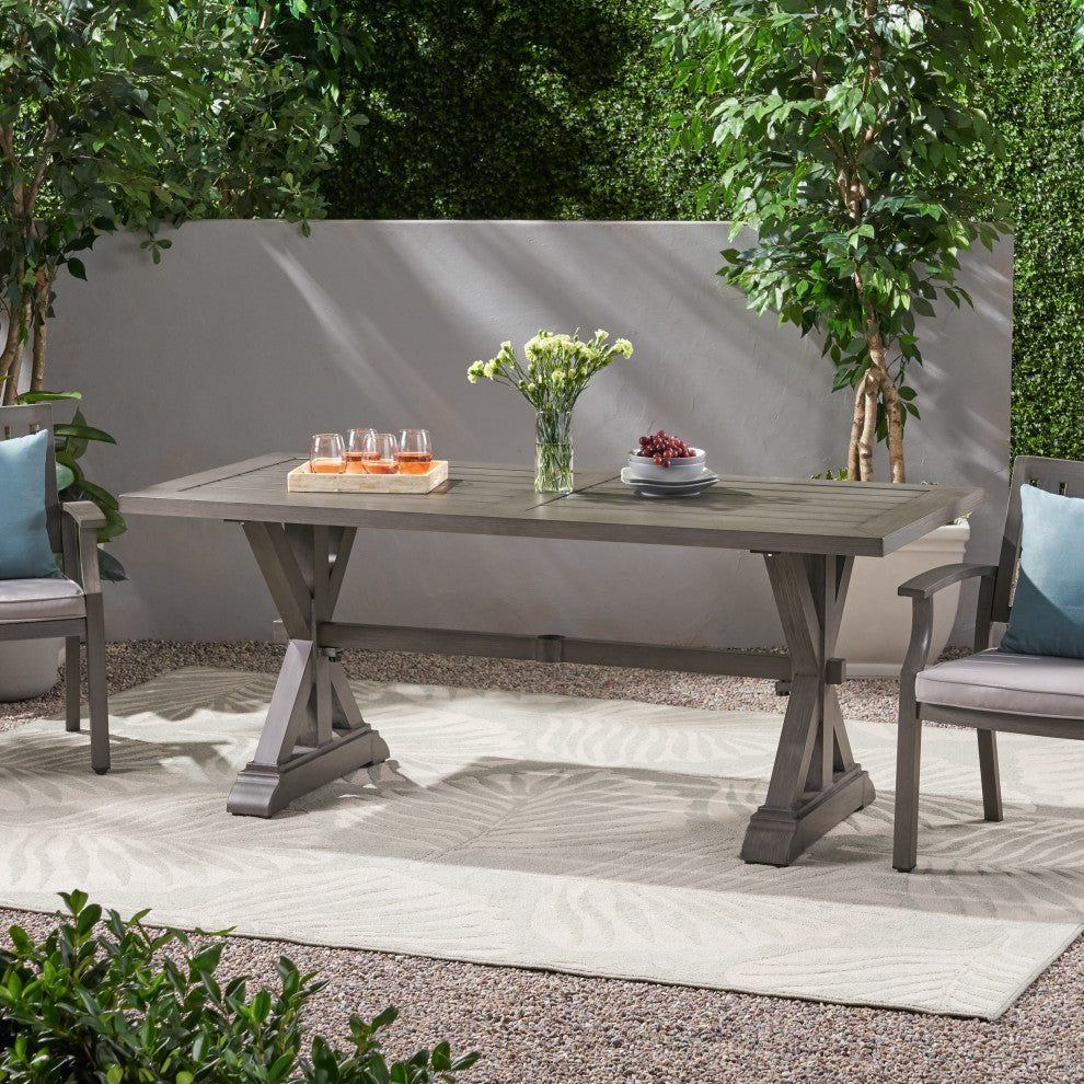 Beenle Modern Outdoor Aluminum Dining Table