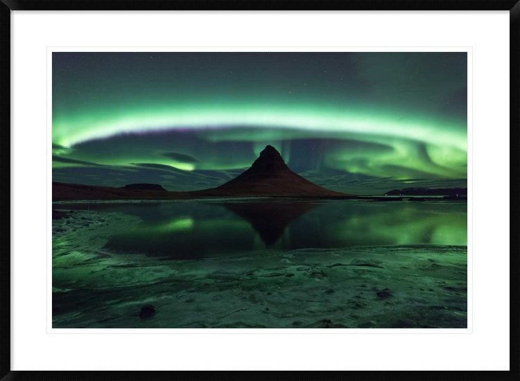 "Kirkjufell Aurora" Framed Digital Print by Philip Eaglesfield, 38"x28"