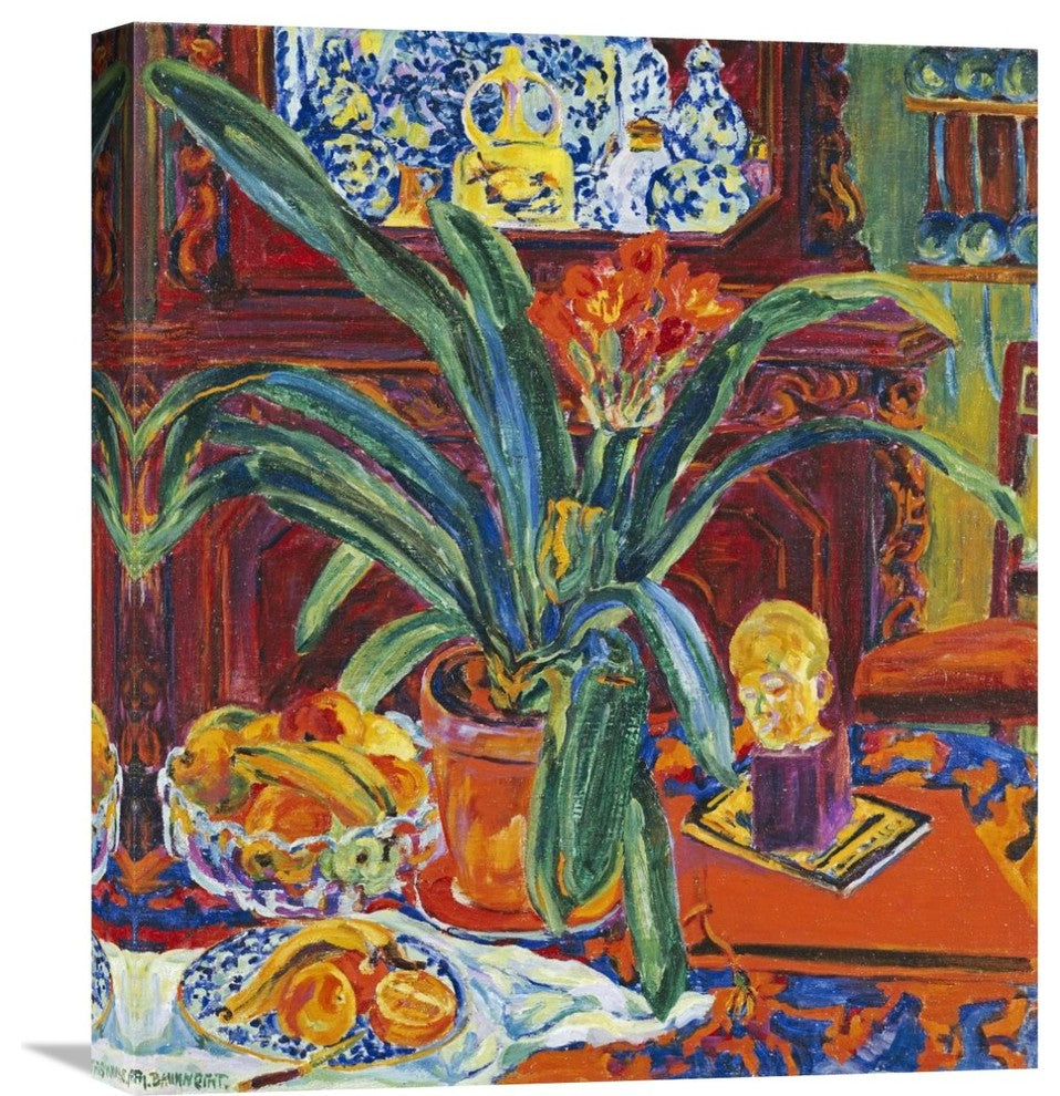 "Still Life With a Pot Plant" Artwork, 19" x 22"