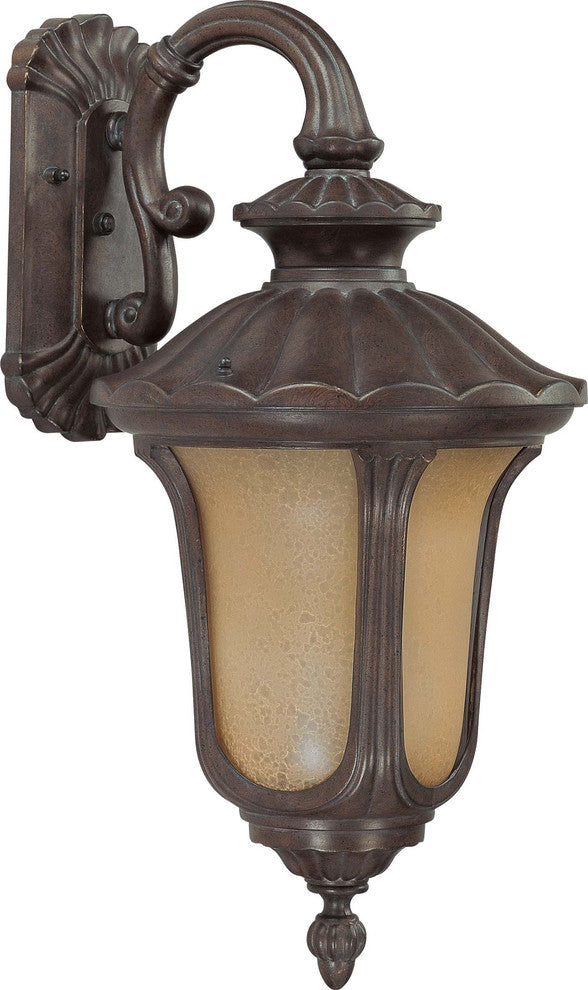 Nuvo Beaumont Outdoor 1-Light GU24 CFL Wall Fixture, Fruitwood
