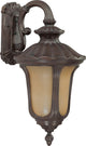 Nuvo Beaumont Outdoor 1-Light GU24 CFL Wall Fixture, Fruitwood