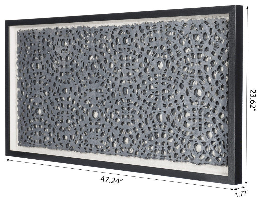 Papier-Mâché Ripples Shadow Box Wall Décor