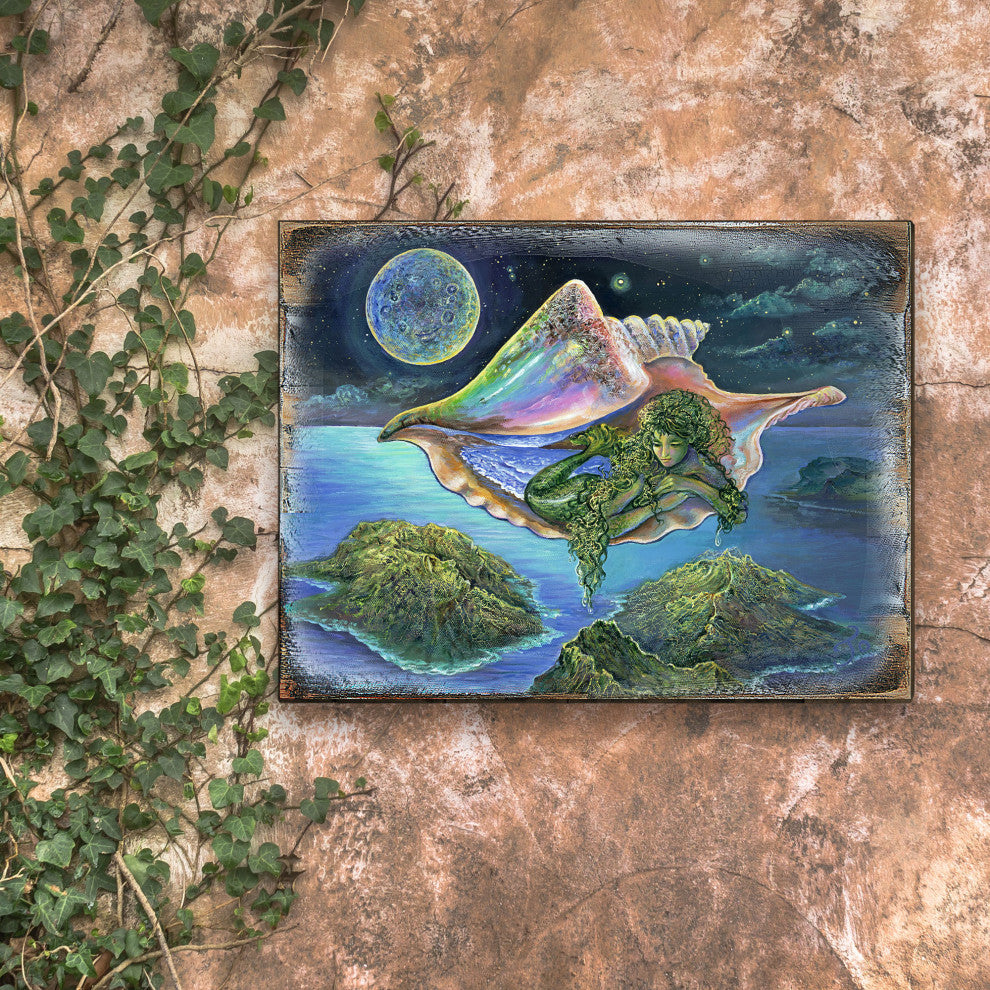 Sea View Wall and Table Top Wooden Decor, 48x36