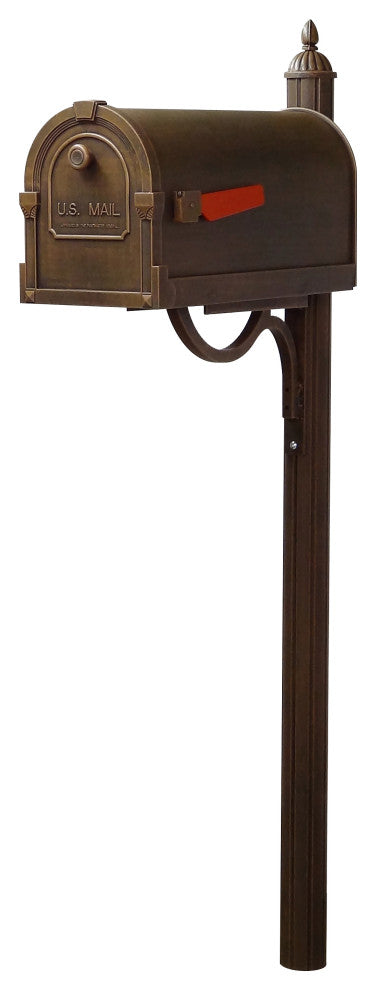 Savannah Curbside Mailbox with Richland Mailbox Post