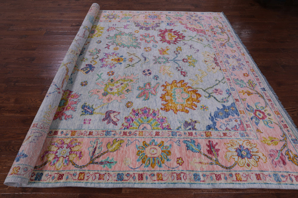 Turkish Oushak Handmade Wool Rug 9' 5" X 12' 0" - Q14809