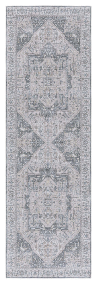 Safavieh Arizona Machine-Washable Collection ARZ249 Rug, Beige/Grey, 2'6"x8'