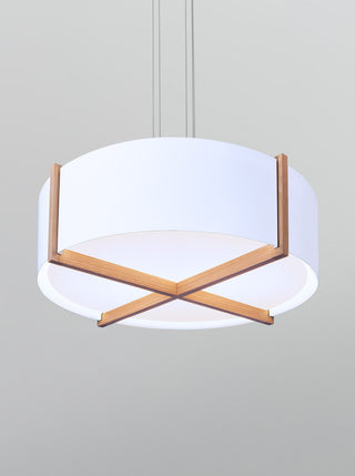 Plura 24 Pendant, Walnut, Gloss White, Integrated Led - 2700k - P1 Driver