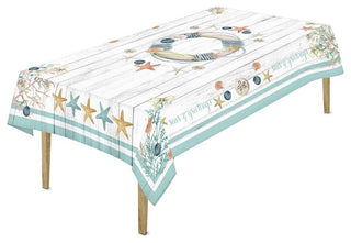Laural Home Coastal Christmas Tablecloth, 70" X 84"
