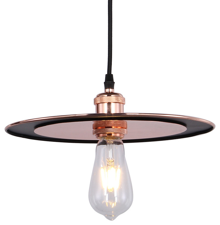 WAREHOUSE OF TIFFANY'S WTY001 Kursh 12 in. 1-Light Indoor Copper Finish
