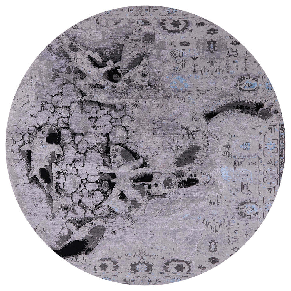 Ahgly Company Indoor Round Mid-Century Modern Area Rugs, 4' Round