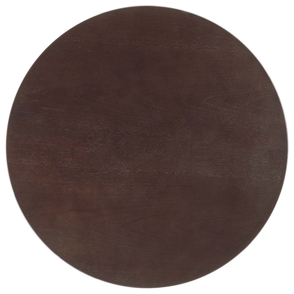 Modway Lippa 28" Wood Bar Table, Gold Cherry Walnut