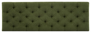 GDF Studio Ottilie Contemporary Button-Tufted Storage Ottoman Bench, Green Boucle