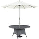 Modway Summon 59" Round Outdoor Patio Dining Table, Gray