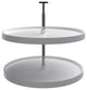 Polymer Full-Circle 2-Shelf Lazy Susans for Base Cabinets, White, 28"W
