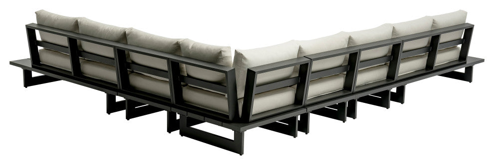 Maldives Cream Water Resistant Fabric Outdoor Patio Modular Sectional
