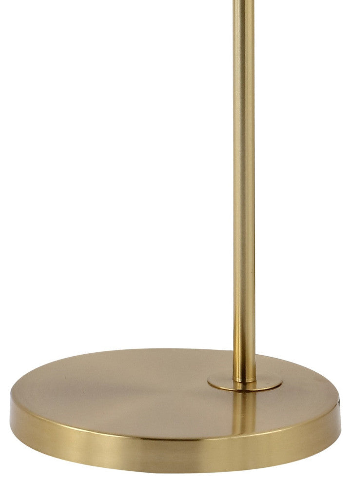 Nora 71" Coastal Vintage Iron LED Floor Lamp, Gold