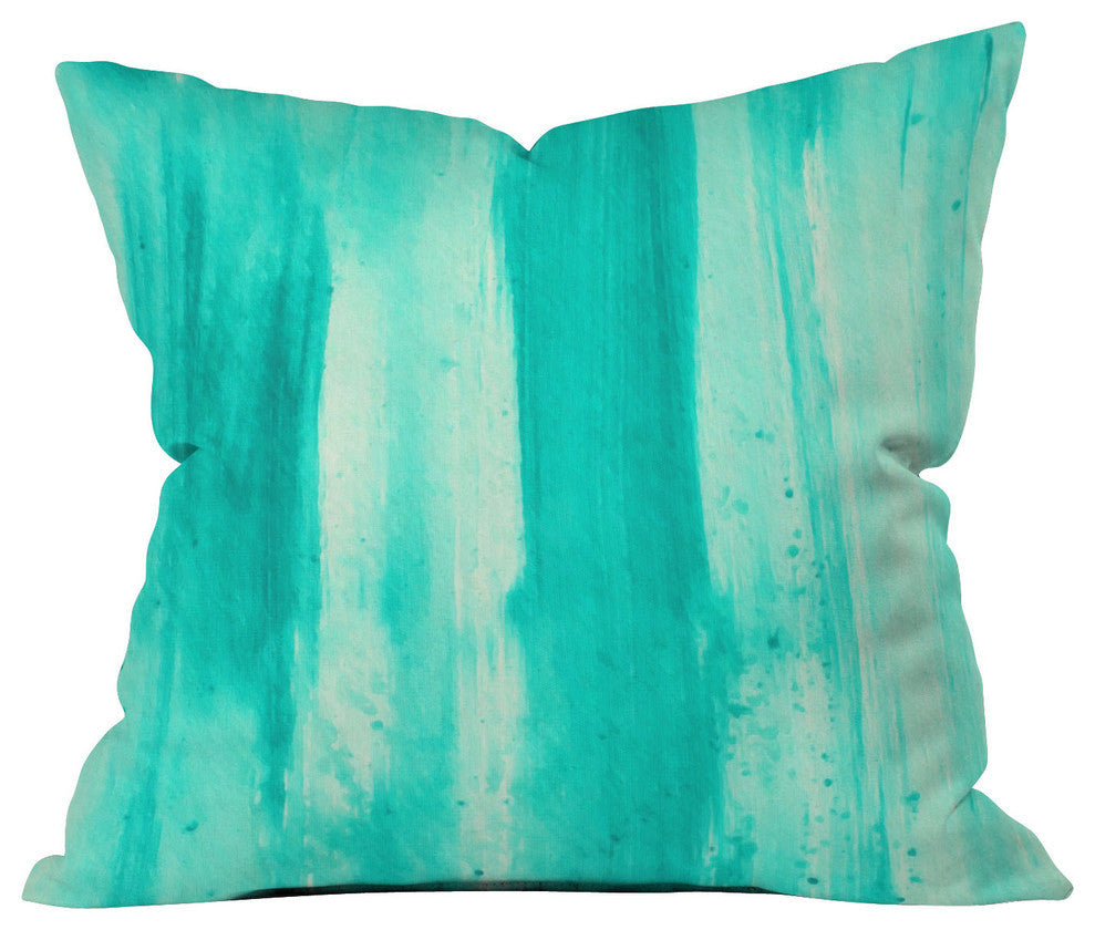 Madart Inc Modern Dance Aqua Passion Outdoor Throw Pillow