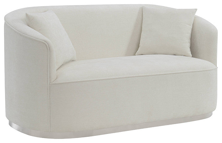 ACME Odette Loveseat With 2 Pillows, Beige Chenille