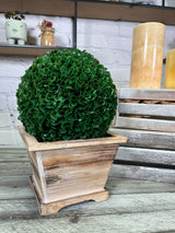 Artificial Boxwood Ball Topiary Plant 7.25"H, Green