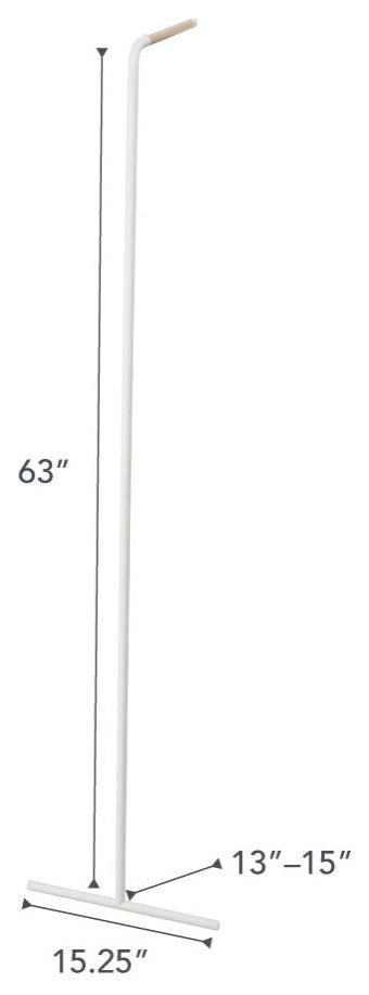 Tower Leaning Slim Coat Hanger, White