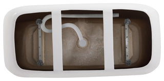 Charolette 67" Soaking Bathtub, Glossy White With Brushed Gold Trim