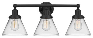 Innovations Cone 3-Light 25.75" Bath Vanity-Light Matte Black