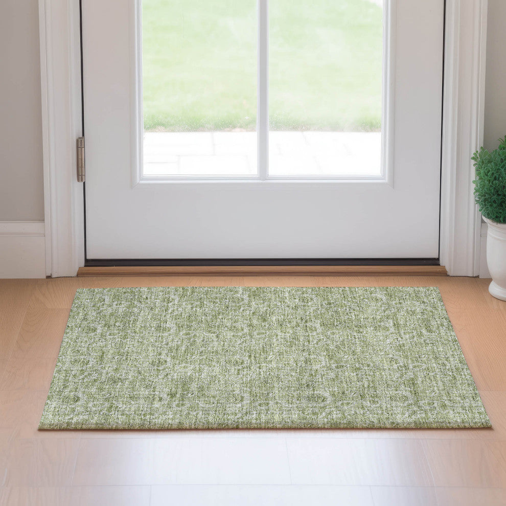 Premium Machine Washable Mayfield AMF662 Aloe 1'8" x 2'6" Rug