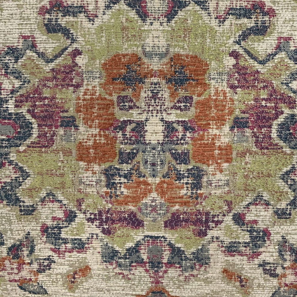 Plutus Multi-Color Mayan Damask Luxury Throw Pillow, 16"x16"