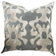 Ink Blot Pillow, Moonlight, 22" x 22"