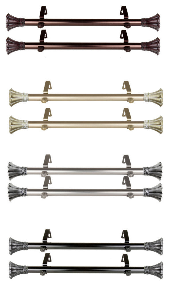 Dakota Side Curtain Rods 12-20", Black