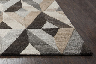 Rizzy Home Suffolk SK337A Gray Geometric Area Rug, Rectangular 10'x13'