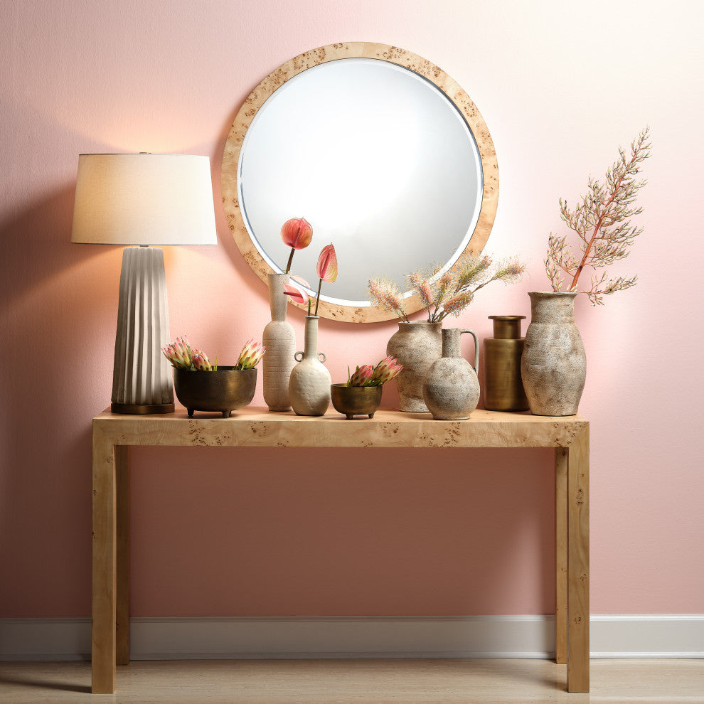Archer Burl Wood Console, Natural