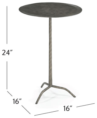 Silas Hammered Metal Design Accent Table
